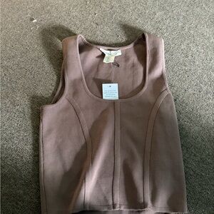 Brown Sleeveless Top